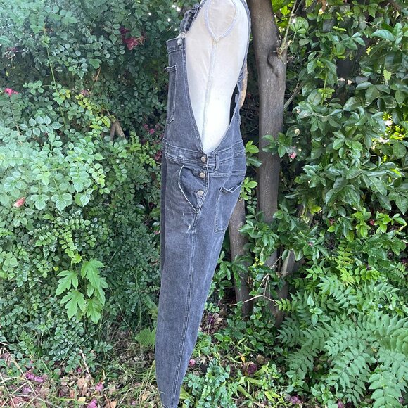 OLD NAVY Denim O.G. Jean Overalls Workwear Black-Wash Size 16 - Picture 2 of 11